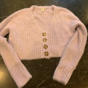 Urban outfitters cropped fuzzy sweater